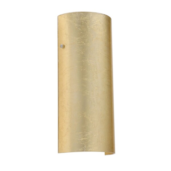 Besa Lighting Torre 14 Wall Sconce, Gold Foil, Polished Nickel Cap Finish, 1x8W LED 8192GF-LED-PN - main